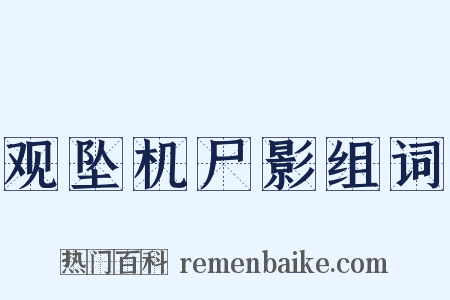 观坠机尸影组词是什么意思的图片